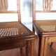 2 chaises art déco cannées
