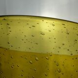 Yellow vase in bubbled blown glass from Biot