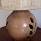 Lattice stoneware lamp