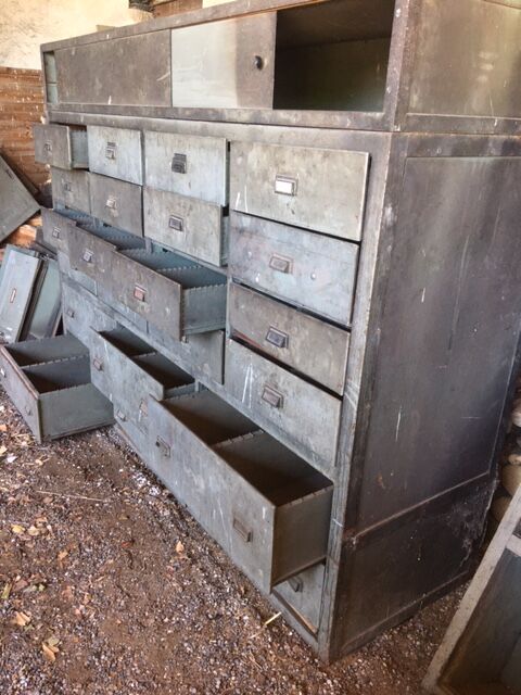 Furniture of trade old metal and wood industrial style