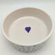 Ceramic bowl with small blue hearts and lead-free paint