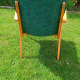 Vintage armchair in wood and skai