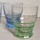 Nine colored art-deco glasses 40s