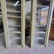 Magnificent pair of green painted fir bookcase display cabinet early 20th century