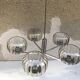 Chandelier 5 arm chromed metal old  70s vintage