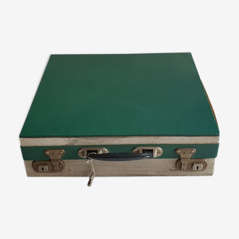 Vintage vinyl storage briefcase