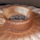 Art Deco Pink Opaline Glass Suspension Lamp Shade Rose Detail