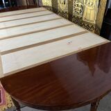 Louis Philippe half-moon dining table with 8 extensions 430 cm