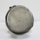 Pewter vase, "Young woman picking a water lily", signed P. Jean, Art Nouveau early twentieth century