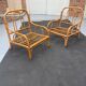 Pair of rattan armchairs