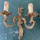 Pair of bronze Art Nouveau wall sconces.