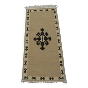 Tapis berbère écru -Tapis Traditionnel- Tapis en Laine fait à la main