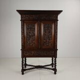 19th Century Carved Colonial Cabinet – Dutch East Indies