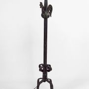 Floor lamp with wrought iron rooster by Jean Touret for the Ateliers Marolles, circa 1950