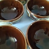 Set of 5 vintage enameled bowls – Chic terracotta ambiance