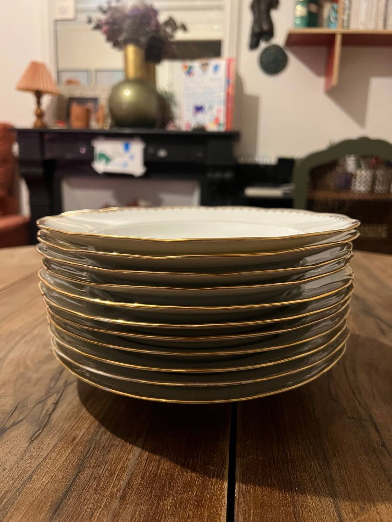 Set of 11 soup plates - Pommier Dureil 72 - L'Étoile Porcelain