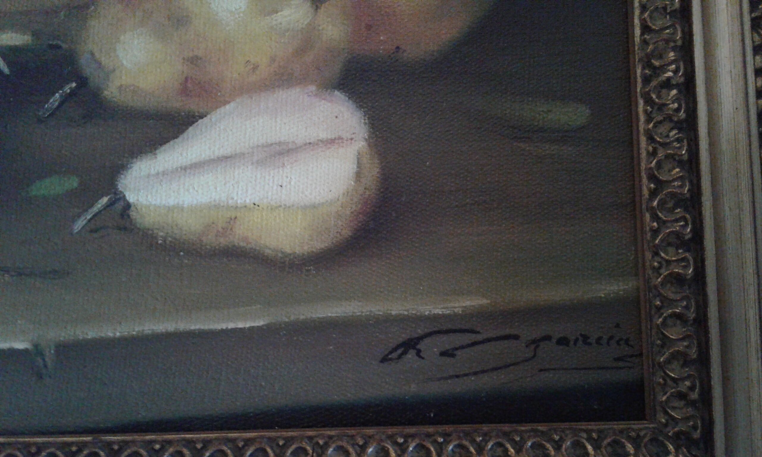oil on canvas table. Dead Life with Pears