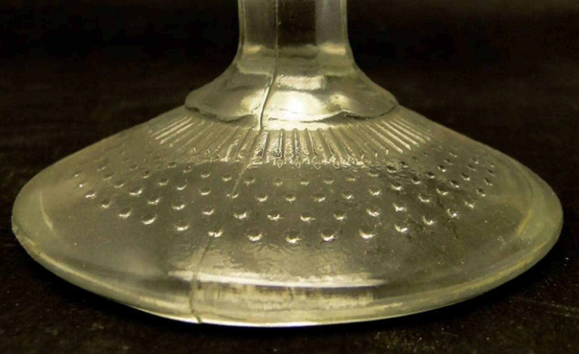 Basket sugar bowl, pressed glass, Ząbkowice, Poland, 1970s