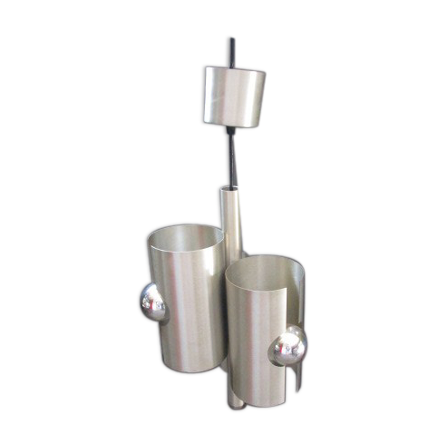 Vintage suspension in brushed aluminum