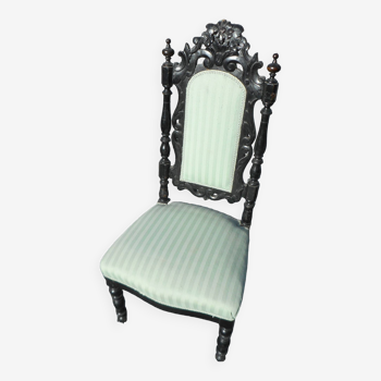 Napoleon III carved wood nursery chair