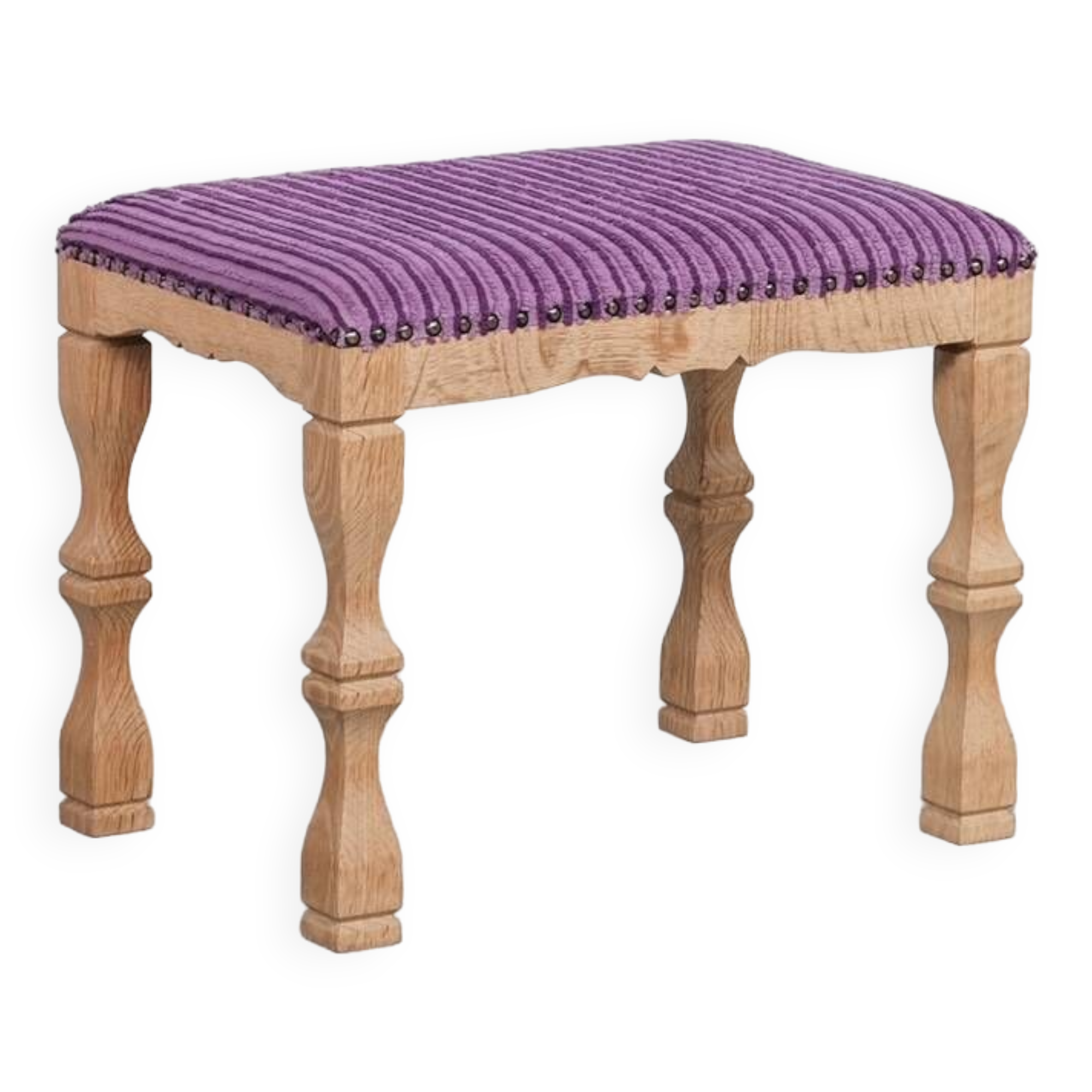 Oak Danish Mid-Century Stool style Henning Kjaernulf