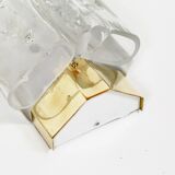 Pair of wall lamps in brass & glass by Doria Leuchten