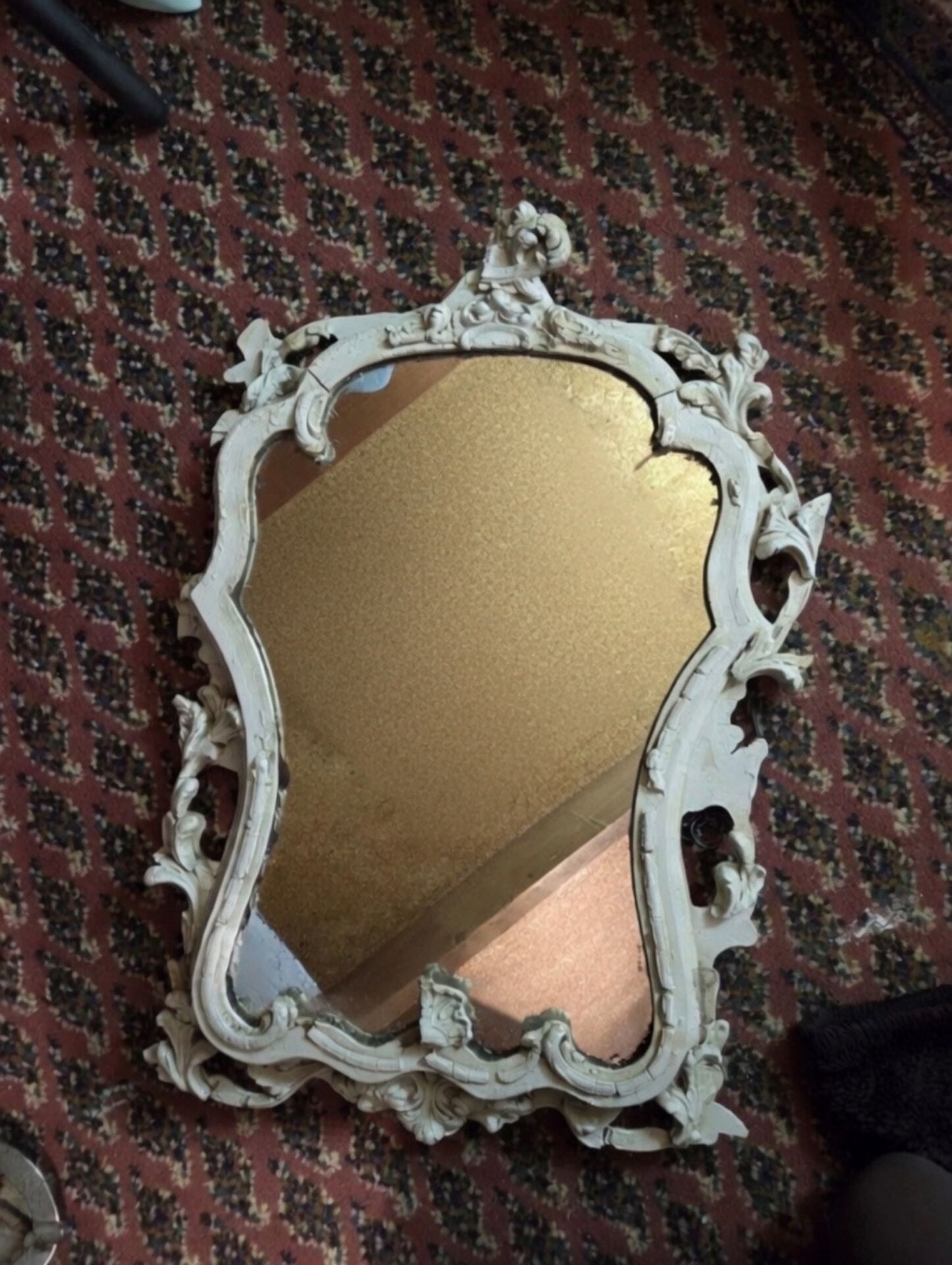 Miroir mural vintage baroque / rococo – Cadre orné shabby chic