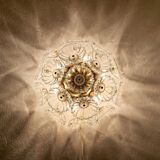 Applique murale en laiton floral ou lampe affleurante par Emil Stejnar pour VEB