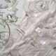 Set of 7 glasses of crystal champagne 1940s
