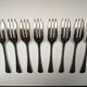 Old Christofle Model Boreal Art Deco by Luc Lanel 8 forks with desserts