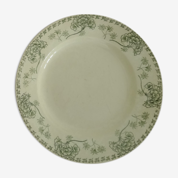Round dish in earthenware of Sarreguemines palmyra pattern