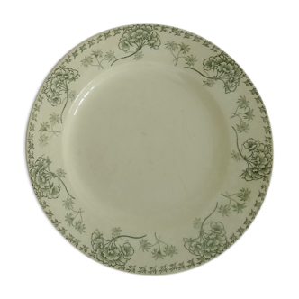Round dish in earthenware of Sarreguemines palmyra pattern