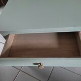 Bedside table wood restyled pale green