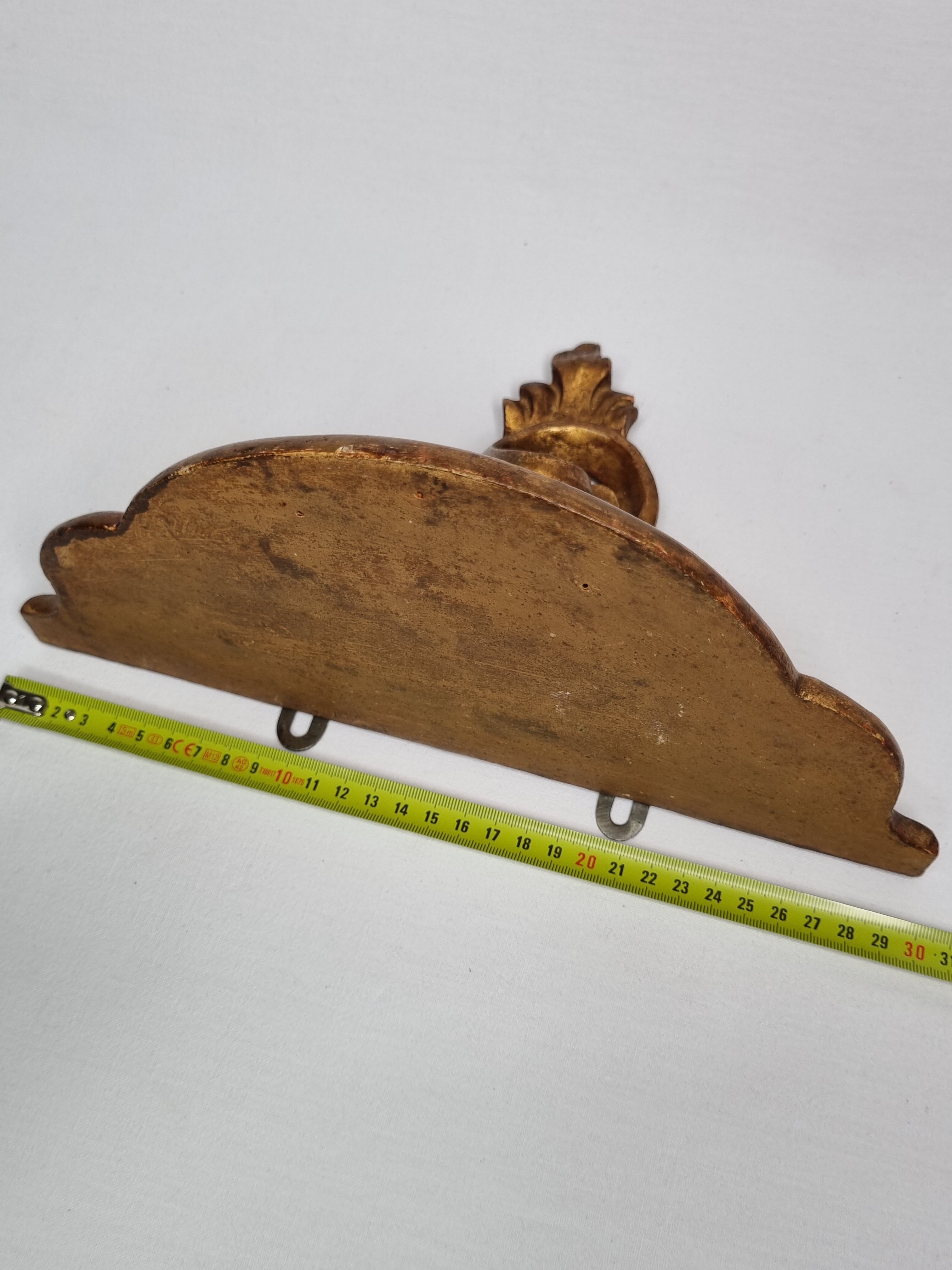 Stucco and gilded wood harness, 30 cm