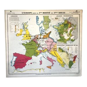 Carte scolaire ancienne