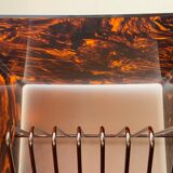 Range records or vinyl range in plexi, turtle scales effect, on wheels, 1970