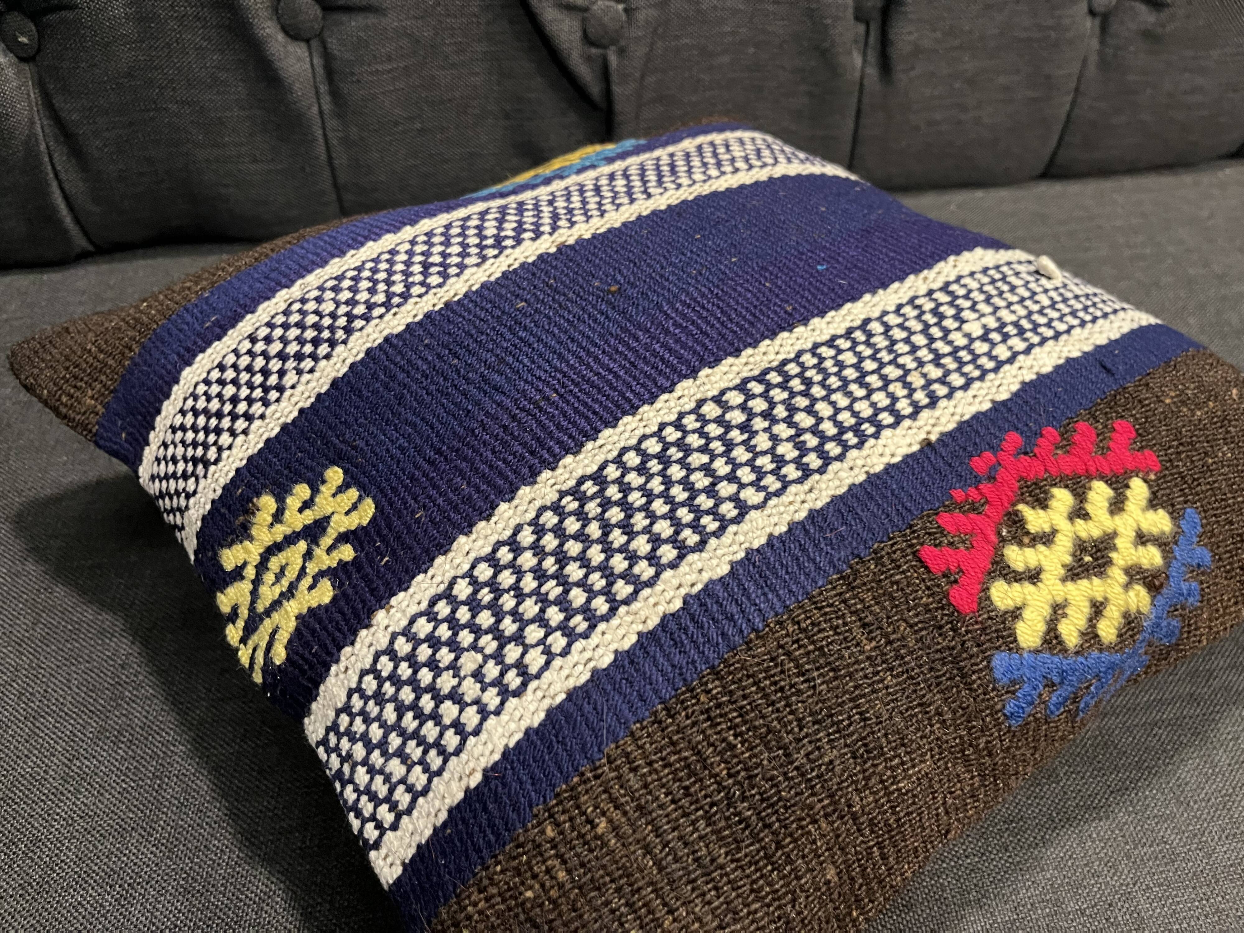 Black Wool Cushion Cover