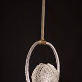 Midcentury Shell Trasparent Murano Glass Chandelier by Barovier e Toso, 194