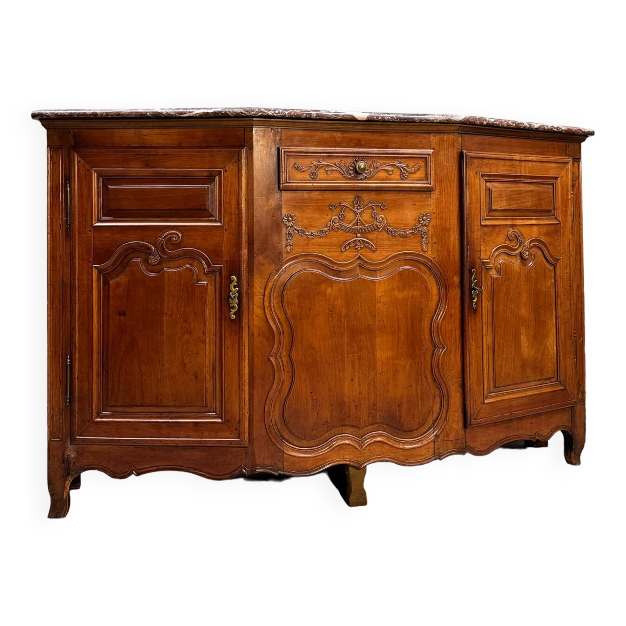 Buffet With Cut Sides In Cherry Wood From Louis XV XVIII Eme Century