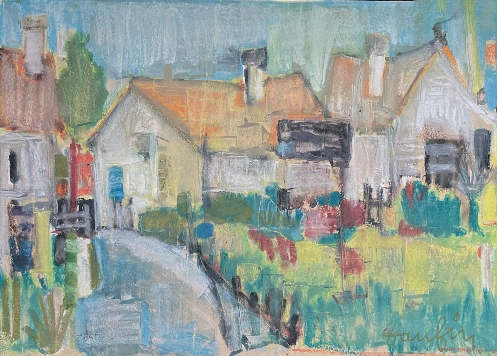 Painting, gouache and pastel chalk, Jacques Daufin, 1960s