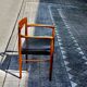 Vintage teak and leather office chair by henry walter klein for bramin denmark 1960s