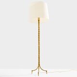 Maison Jansen floor lamp, gilded bronze foliage, circa 1950