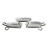 Serviteur en métal et cristal