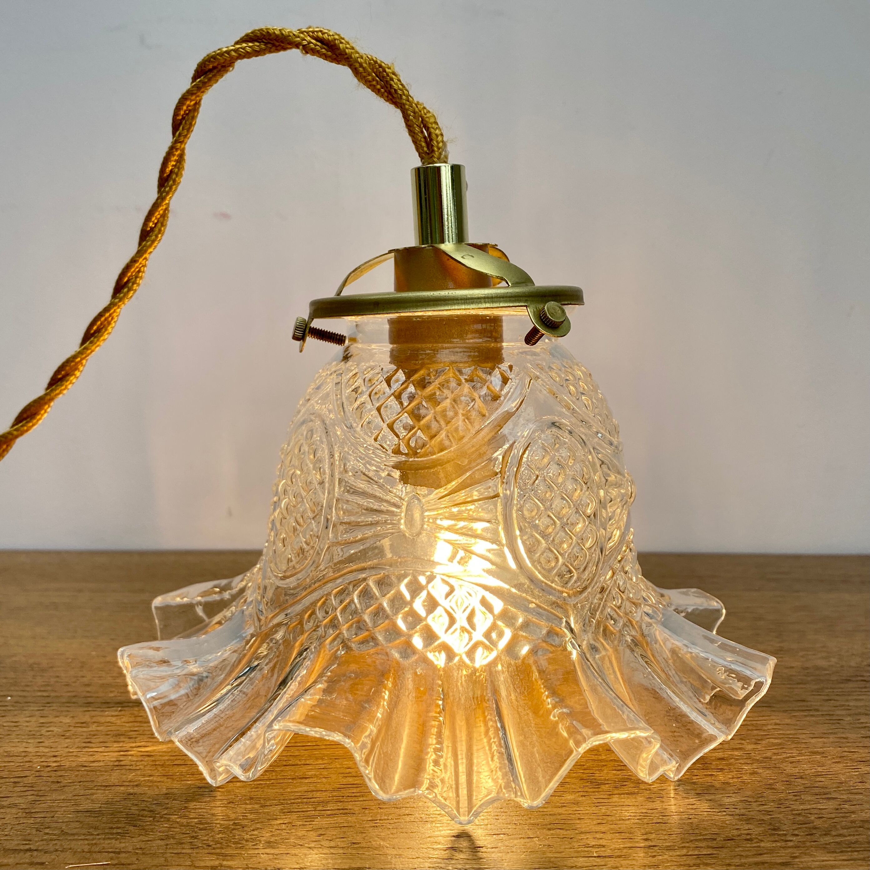 Vintage glass tulip walker