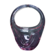 Pink bohemian glass basket, Czechoslovakia, 1960s