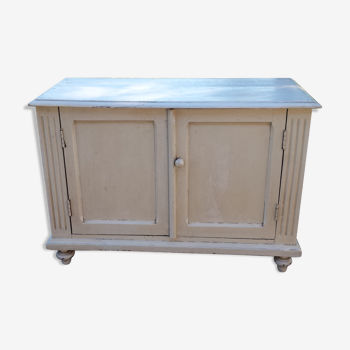 small white low cabinet