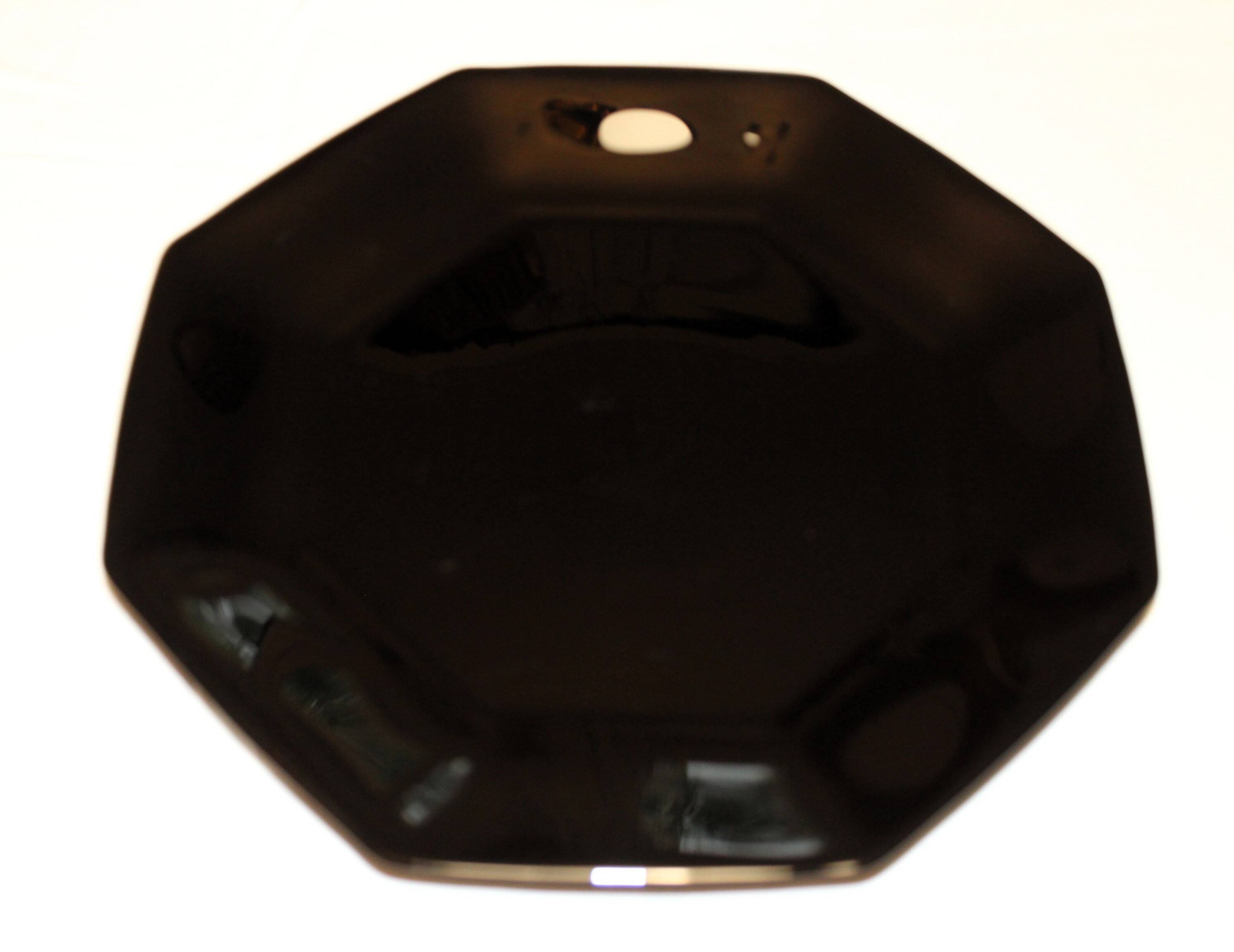 6 black Arcoroc "Octime" dinner plates (set 1)