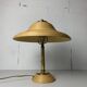 Pencil reed rattan bamboo and brass table lamp, Italy, 1970s