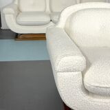 Mid-century White Art Deco sofa and armchair. Italy 1930s