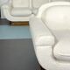 Mid-century White Art Deco sofa and armchair. Italy 1930s